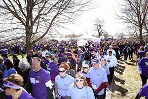 Thousands of participants take off on the PurpleStride Chicago walk/run route on April 26. 