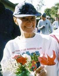 Marisa Harris after running a race