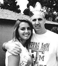 Cheyenne with her dad on his 45th birthday in 2007 – two months before he passed away of pancreatic cancer.