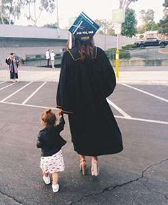 Cheyenne and her daughter Paisley after college graduation in June 2015.