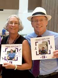 Dennis and Yvonne Noesen at Advocacy Day 2015, honoring their late son, Tyler, and advocating for patients currently fighting. 
