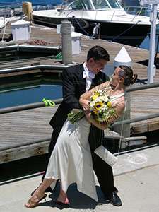 Tyler Noesen and the love of his life, Eva. They were married one week after his diagnosis in 2006.