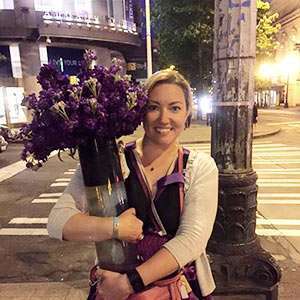 Liz Jurcik after the Celebration of Hope gala in 2015 in Seattle, a fundraiser event put on by the volunteers in her local Puget Sound Affiliate.