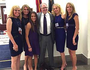 Dianne and her sisters go to Advocacy Day every year. Here they are with Dr. Jordan Berlin, pancreatic cancer researcher and Scientific and Medical Advisory Board member of the Pancreatic Cancer Action Network.