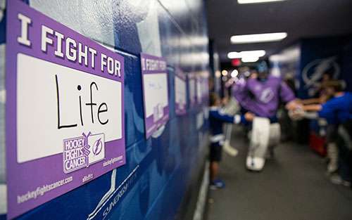 Rounding up Hockey Fights Cancer month