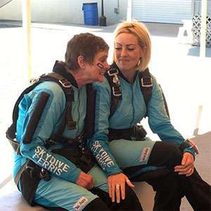 Natascha and Susie before skydiving
