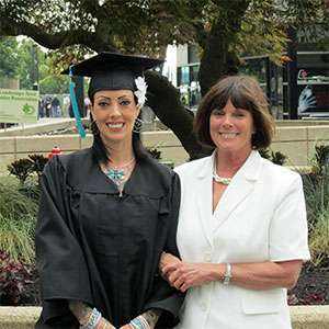 Natascha and mom at graduation 2014