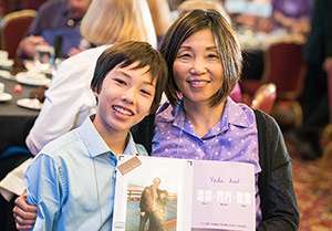 Daniel Arad and his mom, Jing Tian, at Pancreatic Cancer Advocacy Day 2016