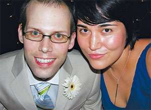 Andrew and Fumiko at their wedding, after his cancer diagnosis. He died a year later, leaving a lot of medical debt.