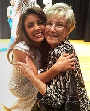 Laryssa Bonacquisti at the Miss Louisiana contest with her grandmother who died from pancreatic cancer