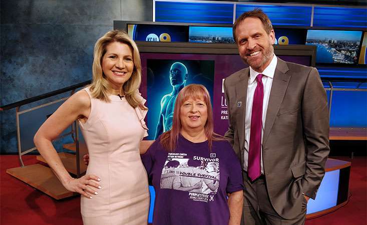 Pancreatic Cancer Action Network volunteers appeared on KCAL-TV to discuss PurpleStride Los Angeles, which takes place on May 5.