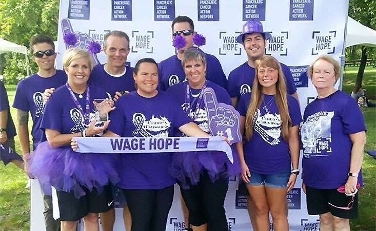 The top-performing PurpleStride team Connie’s Crusaders based in Nashville