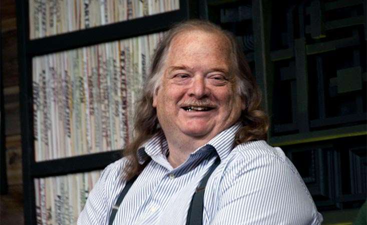 Food critic Jonathan Gold smiles before an audience at Sundance film premier of “City of Gold.”