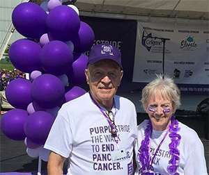 A 50-year and 5-year survivor participate in walk to end pancreatic cancer in Milwaukee