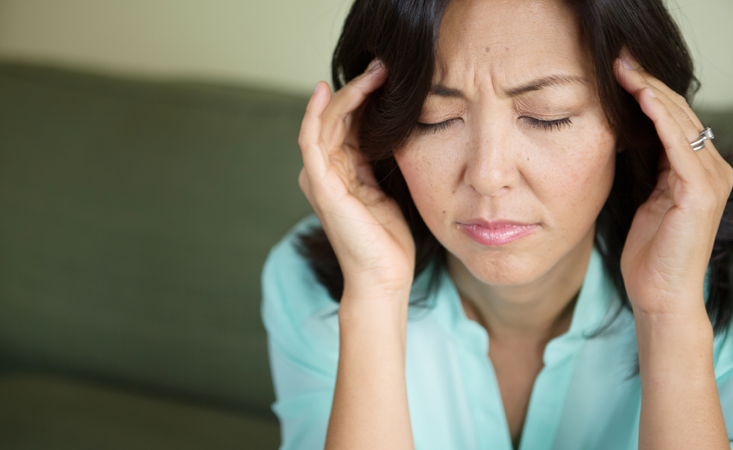 woman with headache