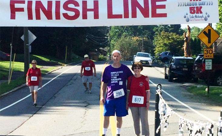 Husband and wife fighting pancreatic and renal cancer at New Jersey 5K walk