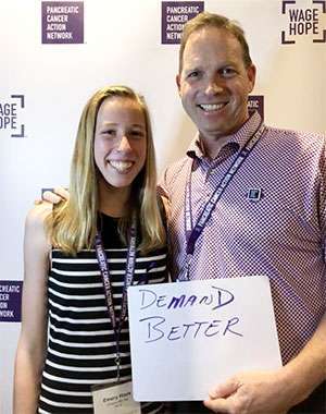 Father and daughter Demand Better for pancreatic cancer at Advocacy Day event on Capitol Hill.