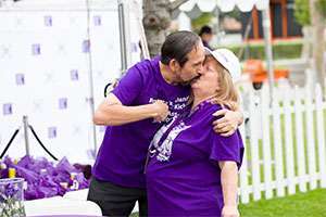Husband and wife volunteer leaders at PurpleStride 5K walk to end pancreatic cancer