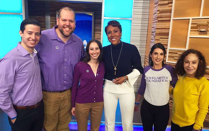 Pancreatic cancer advocates wear purple on ABC’s Good Morning America with Robin Roberts