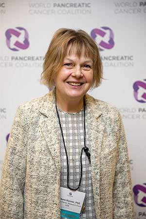 Barbara Kenner, PhD, attends the World Pancreatic Cancer Coalition annual meeting