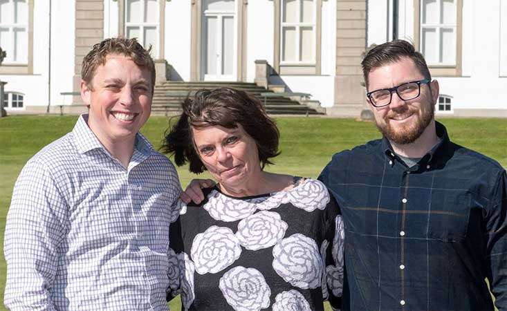 Lillian, a stage 4 pancreatic cancer survivor, with family