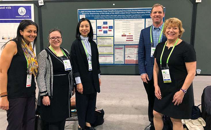 Pancreatic cancer researchers present a data poster at AACR international conference