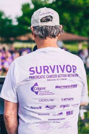Pancreatic cancer survivor honored at PurpleStride Sioux Falls walk to end pancreatic cancer.