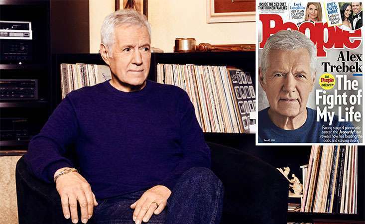 Pancreatic cancer survivor, Alex Trebek, on the cover of People magazine