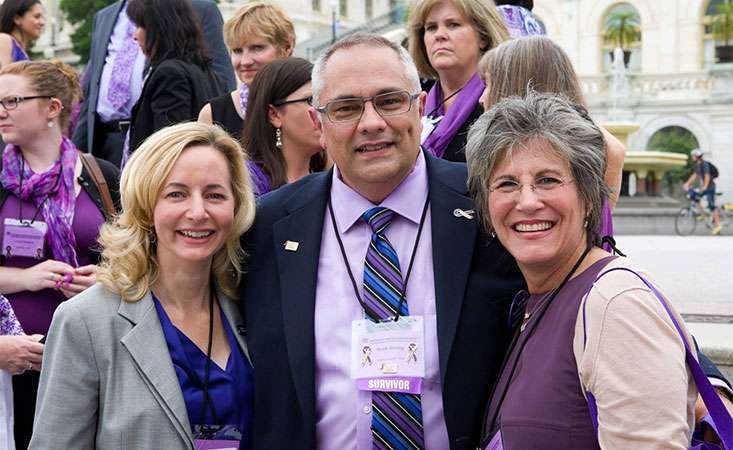 Pancreatic cancer survivor, PanCAN CEO and U.S. Ambassador advocate for research funding.
