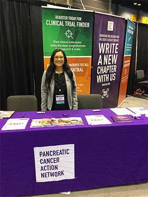 Pancreatic cancer advocacy organization’s exhibit booth at major oncology conference 