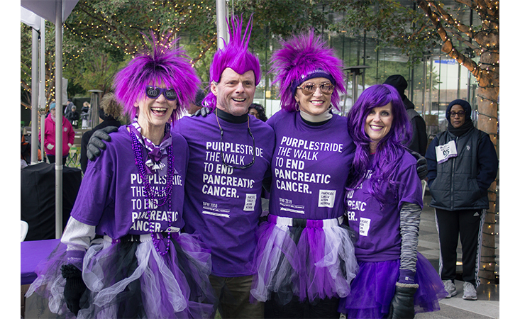 PurpleStride participants at 10th anniversary pancreatic cancer walk in Dallas-Fort Worth