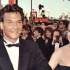 Actor Patrick Swayze and wife at the 1989 Academy Awards