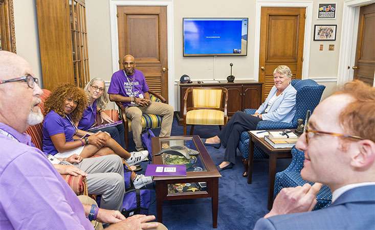 PanCAN advocates meet in Congress member’s office on Capitol Hill at Advocacy Day 2019