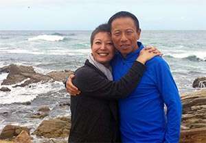 Pancreatic cancer patient with her husband of 25 years