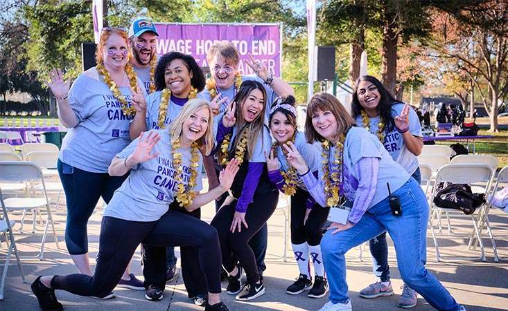 PanCAN volunteers at a cancer walk