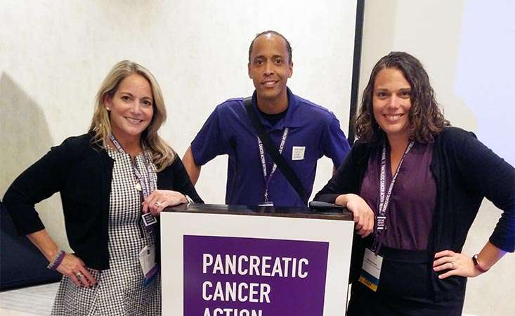 Pancreatic Cancer Action Network volunteer in Atlanta with his Community Relations Manager