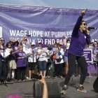 Erin Willett performs “Hope’s Alive” at PurpleStride pancreatic cancer fundraiser in L.A.