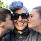 New York City pediatrician and stage IV pancreatic cancer survivor with her children
