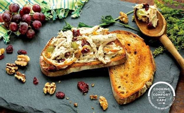 A chicken salad sandwich is an option for pancreatic cancer patients looking to gain weight