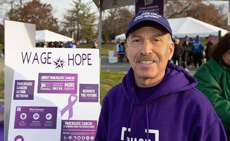 Survivor educates about pancreatic cancer symptoms and risk factors at PanCAN community event