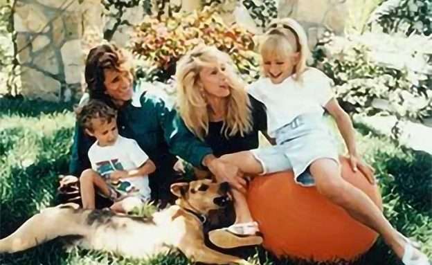 Michael Landon with his family