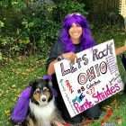 PurpleStride Columbus 2020 participant with dog