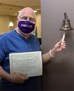 Pancreatic cancer survivor celebrates last day of treatment
