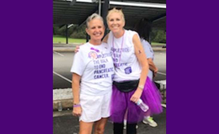 Bonnie Ryan with friend and fellow pancreatic cancer survivor