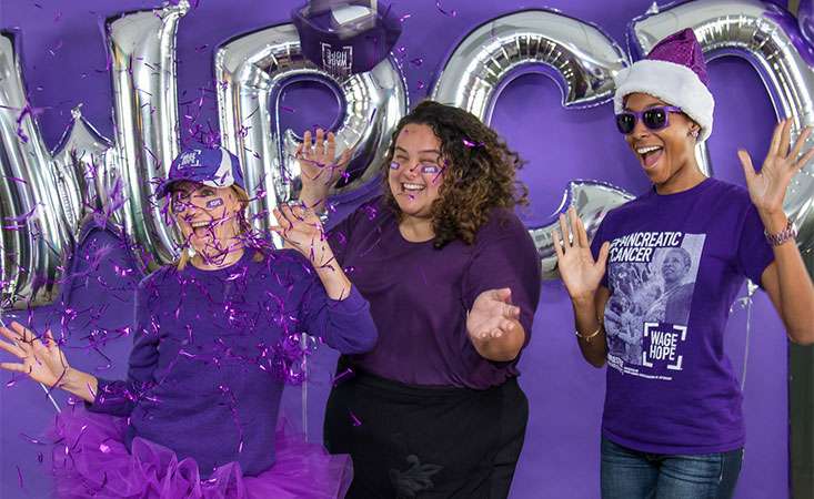 PanCAN staff members celebrate a past World Pancreatic Cancer Day