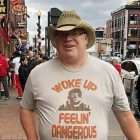 Steve wears Baker Mayfield “I woke up feeling dangerous” shirt