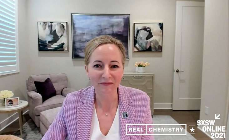 Video of PanCAN President and CEO Julie Fleshman at Healthcare Media Lounge at SXSW Online 2021