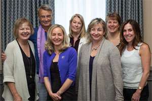 Barbara and others at a meeting of the World Pancreatic Cancer Coalition