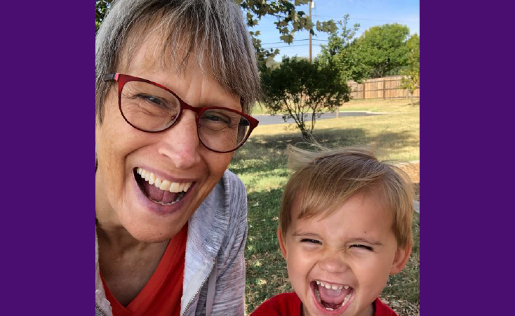 Pancreatic cancer survivor Jennifer Lambert with grandson