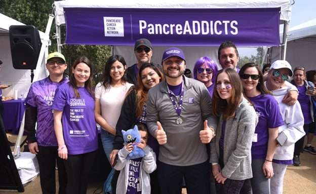 Dr. Eghbalieh’s Team PancreADDICTS shown at PanCAN PurpleStride in 2019